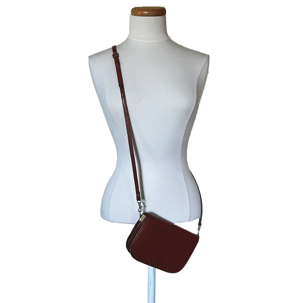 Sandro Firenze Brown Leather Cross body Bag